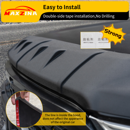 Maxzina Hood Protector Compatible with 2021-2025 Ford F150 XL/STX/XLT/Lariat Hood Shield TPE Bug Deflector Bug Guard for 2024 Ford F-150 Accessories