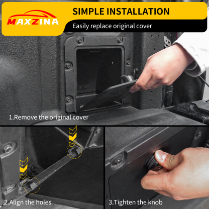 Maxzina Truck Security Lock Cover Compatible with 2022-2025 Ford Maverick Code Lock Design Bin Cover Bed Storage Bin Side Cover with Code Lock for 2024 Maverick Accessories