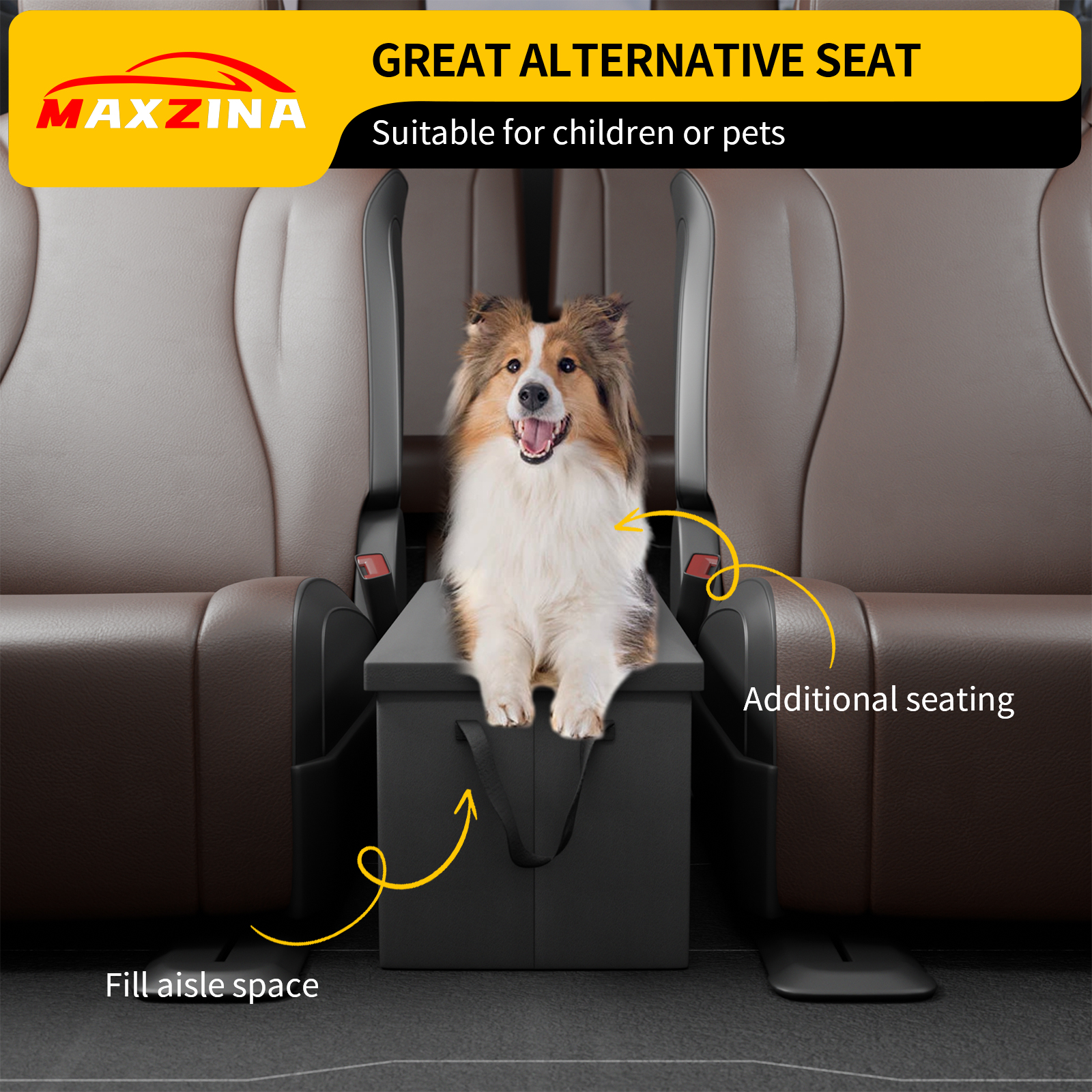 Maxzina Seat Aisle Storage Box Compatible with 2021-2025 2026 Kia Sorento Rear Car Seat Organizer Foldable Backseat Console Organizer 2nd Row Travel Storage Box for 2025 Sorento 6 Seats Accessories