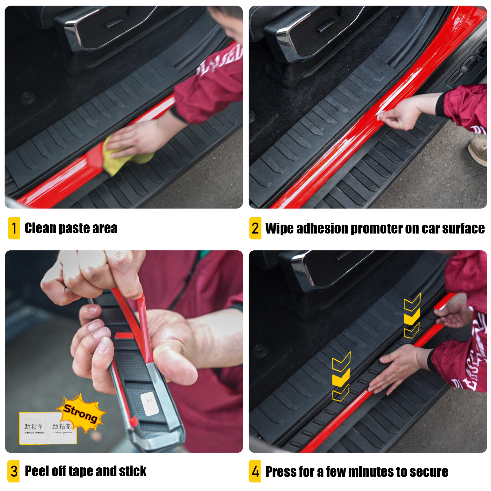 Maxzina Door Sill Protector Compatible with 2021-2024 2025 2026 Ford F150 Side Step Protector Side Edge Step Guard Car Door Dust Shield Cover