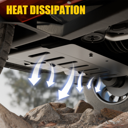 Maxzina Front Skid Plate Compatible with 2021-2025 Ford F150 3.5L EcoBoost V6 4WD Supercrew Heavy Duty Aluminum Front Engine Splash Guard Underbody Protection for 2024 F-150 Accessories