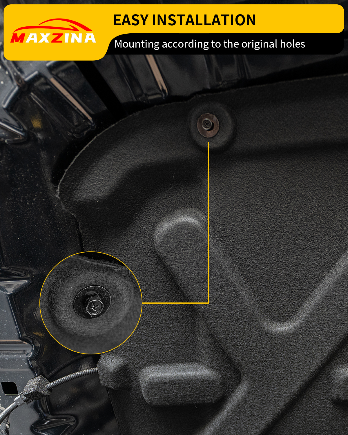 Maxzina 2022 2023 2024 2025 Ford Maverick Soundproof Mat Engine Hood Heat Insulation Shield Sound Protective Pad