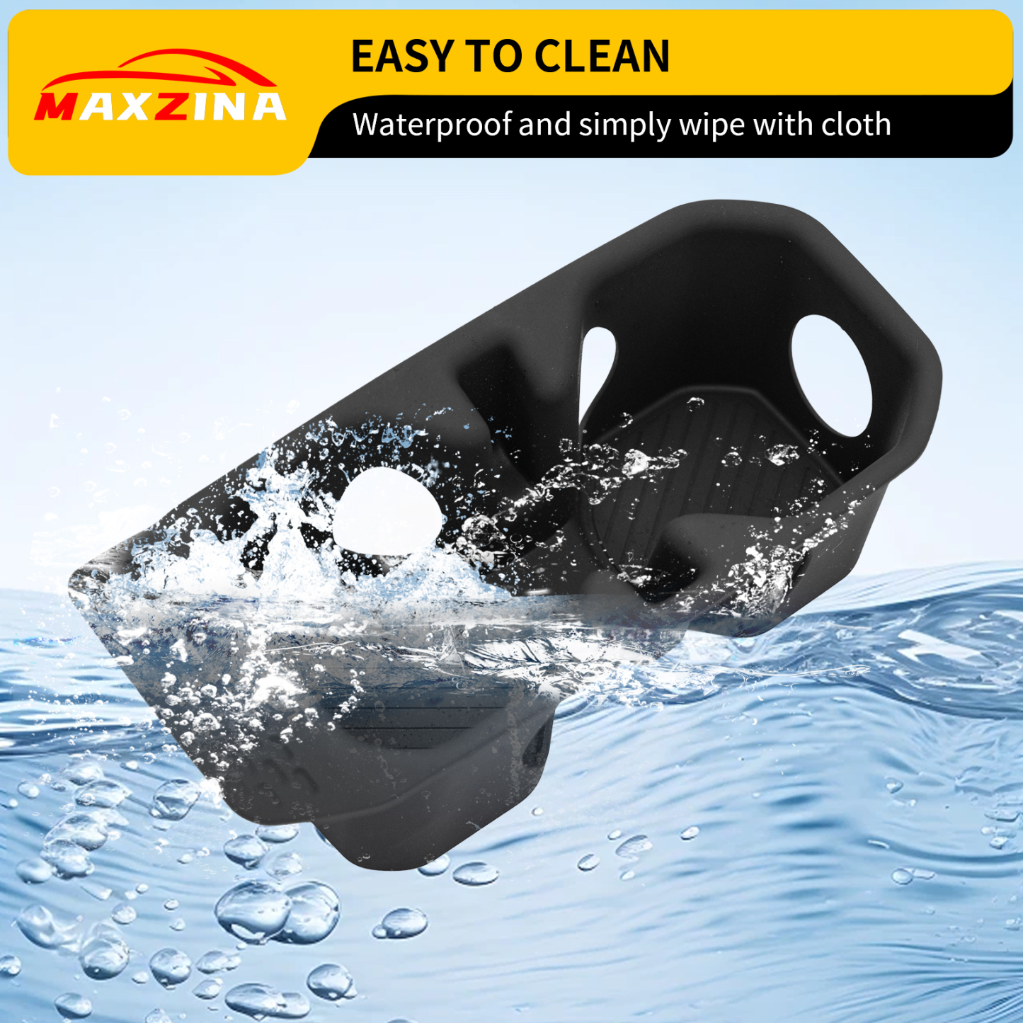 Maxzina Cup Holder Compatible with 2018-2026 Jeep Gladiator JT & Wrangler JL JLU 4XE Insert Center Console Cup Holder Soft Silicone Black Bottle Holder Interior Decoration 2025 Gladiator Accessories