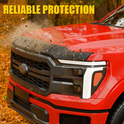 Maxzina Hood Protector Compatible with 2021-2025 Ford F150 XL/STX/XLT/Lariat Hood Shield TPE Bug Deflector Bug Guard for 2024 Ford F-150 Accessories