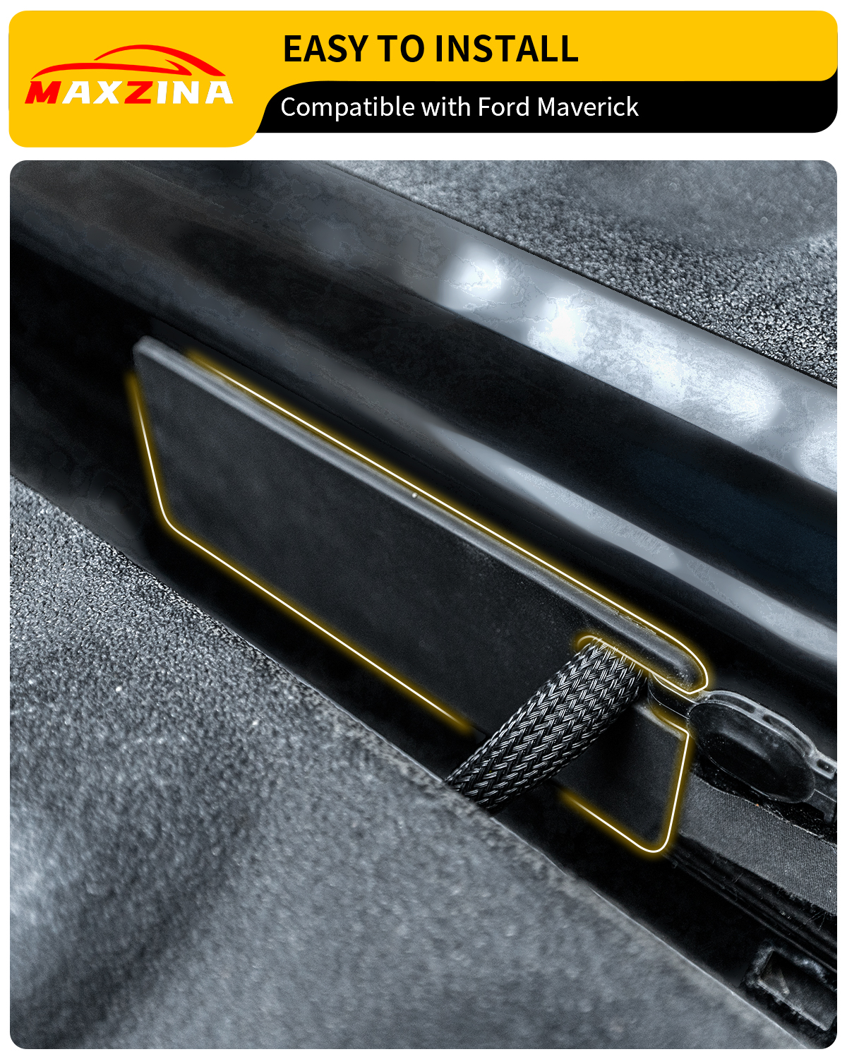 Maxzina 2022 2023 2024 2025 Ford Maverick Tailgate Hole Cover TPE Protector
