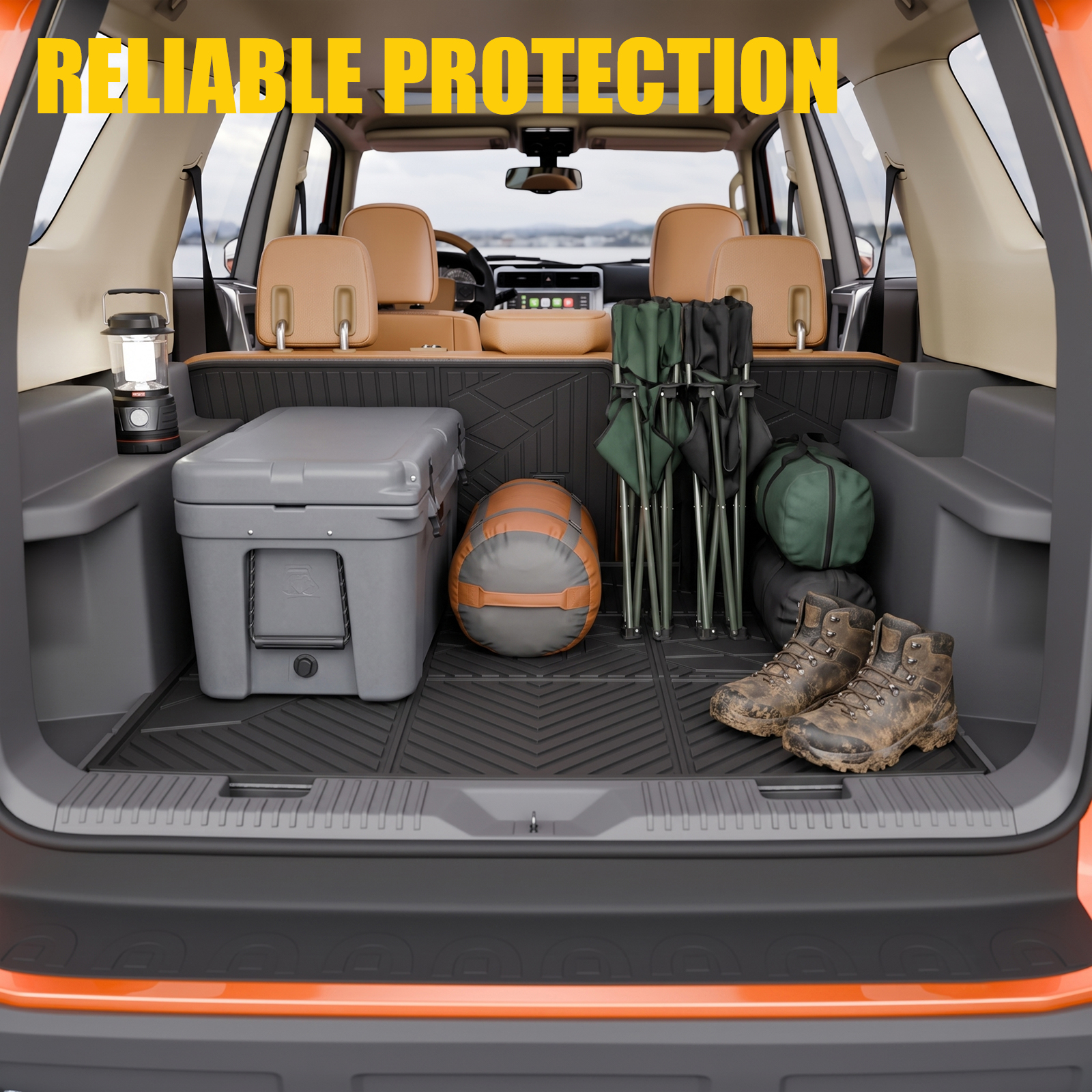 Maxzina Trunk Mat & Rear Backrest Mats for 2026 Honda Passport 4th Gen | TPE All Weather Tough Cargo Liner Trunk Shield Seat Back Protector Behind Seat Kick Guard Accessories (3PCS)