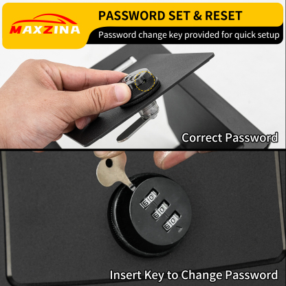 Maxzina Center Console Safe Lock Box Compatible with 2022-2025 Ford Maverick Armrest Security Organizer Center Console Safe Vault Lockbox with 3 Digit Combo Password