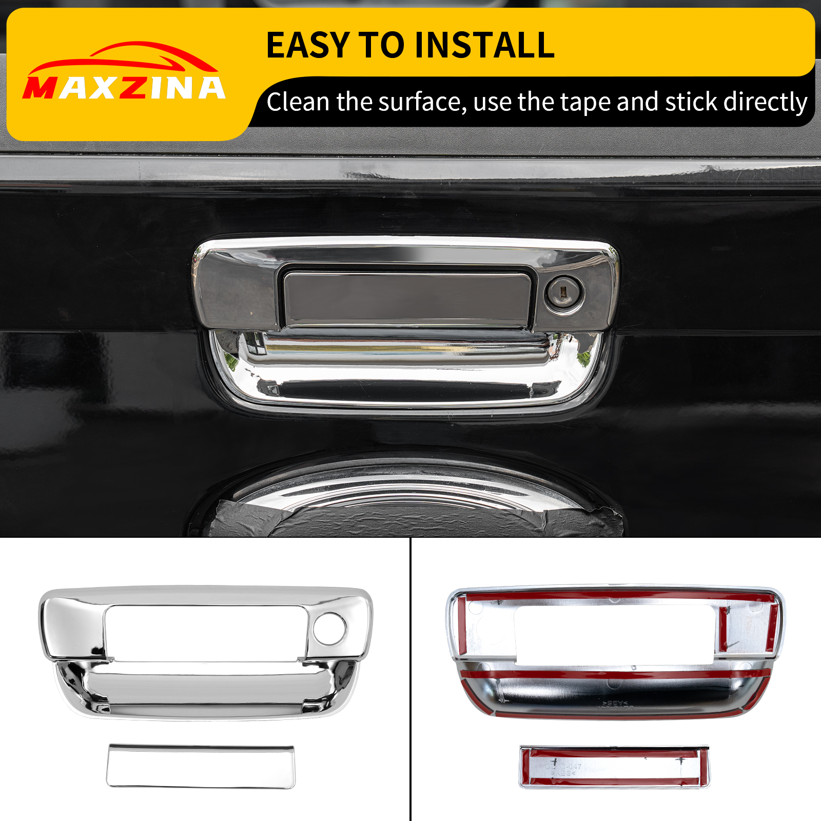 Maxzina Tailgate Handle Cover Compatible with 2022-2025 Ford Maverick Truck Tailgate Handle Trim Decoration ABS Plastic Scratch Protector