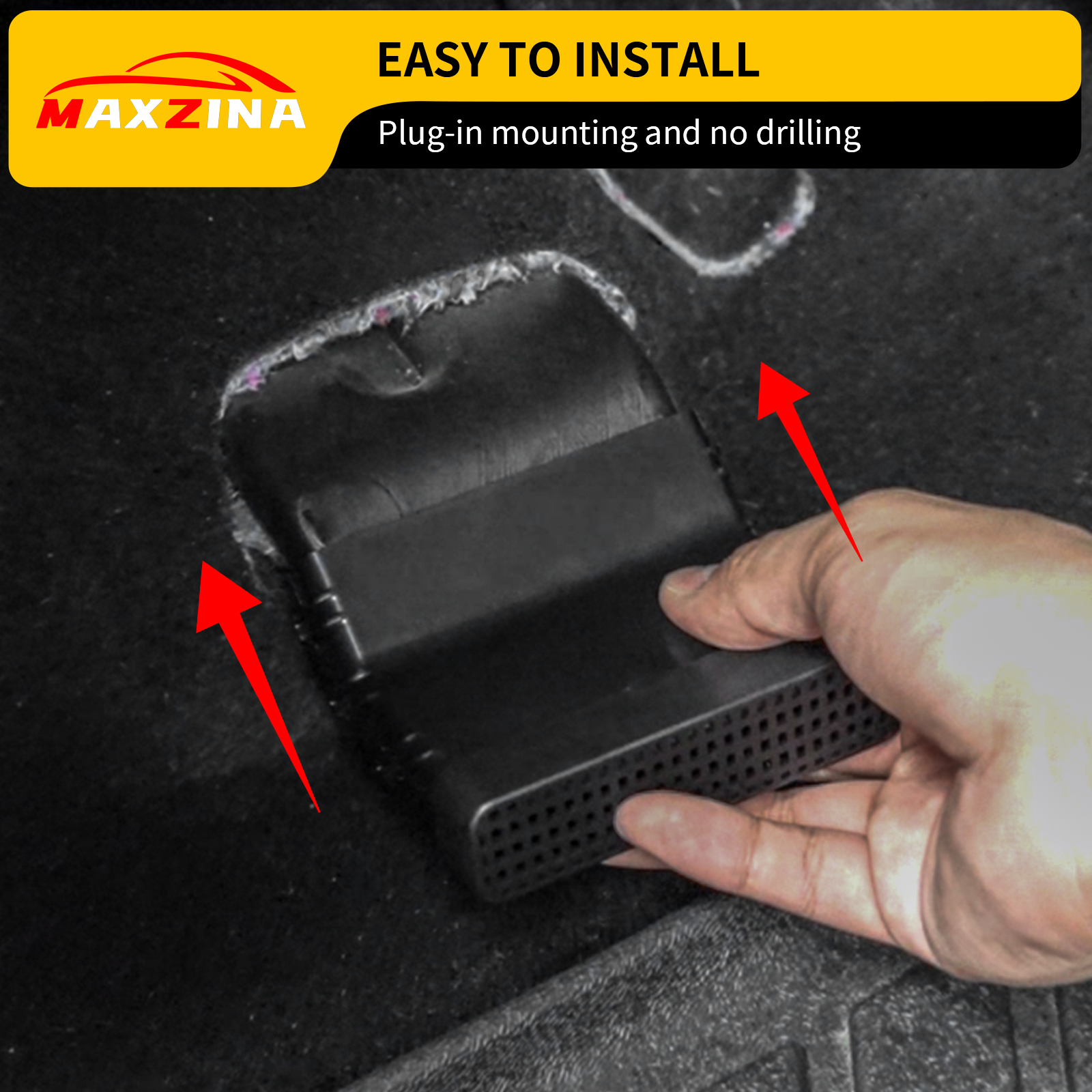 Maxzina Under Seat Vent Deflectors Compatible with 2022-2025 Ford Maverick Rear Air Conditioning Vent Cover Plug-in Rear Floor AC Vent Filter Air Vent Extension 