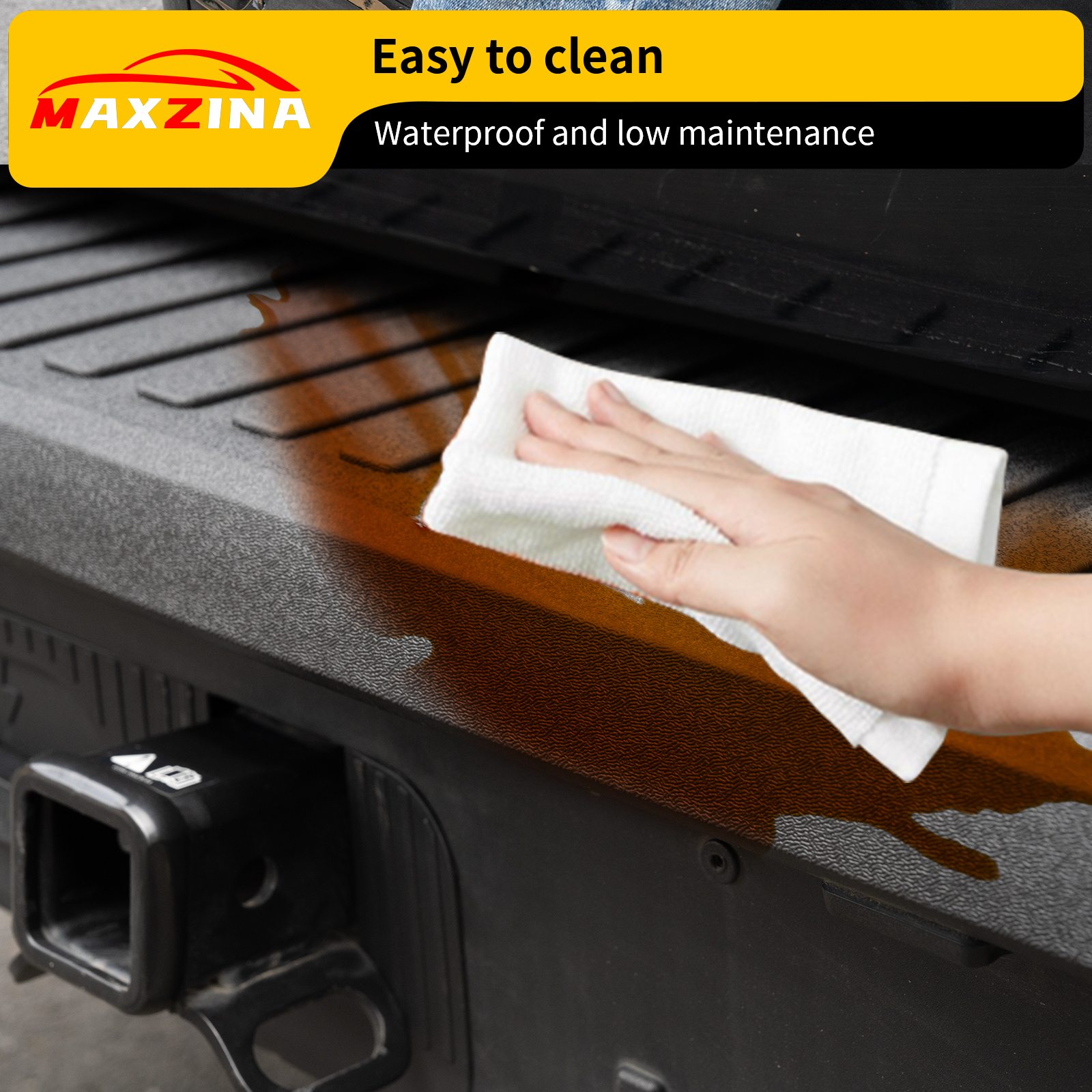 Maxzina Rear Bumper Step Pad Compatible with 2022 2023 2024 2025 Ford Maverick (Not for Lariat) Tailgate Door Protector TPE Mat