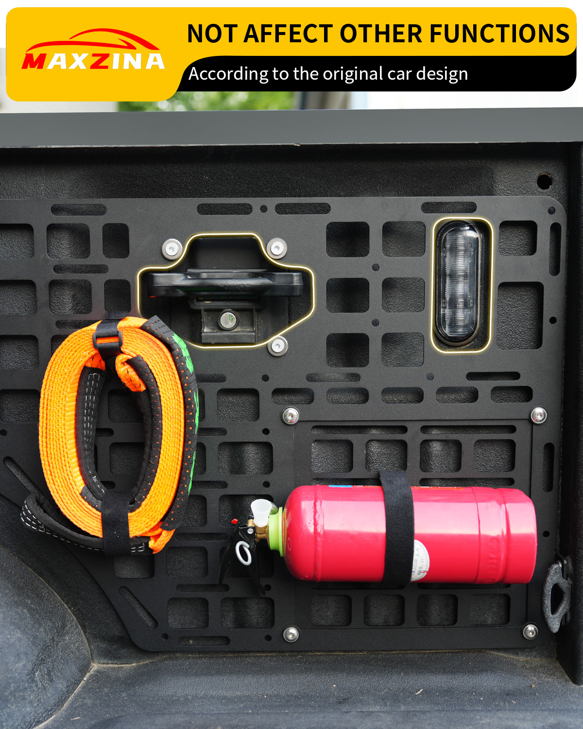 Maxzina Side Bed Panel Compatible with 2015-2025 Ford F150 Side Molle Panel Truck Bed Panel Rear Cargo Storage Shelf Replacement