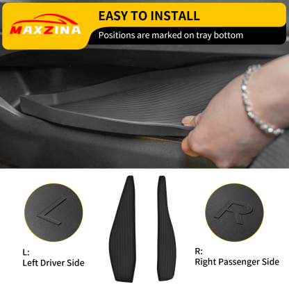 Maxzina Gear Shift Side Storage Compatible with 2021-2025 Ford F150 Center Console Side Lower Storage Tray Gear Shifter Organizers 2PCS