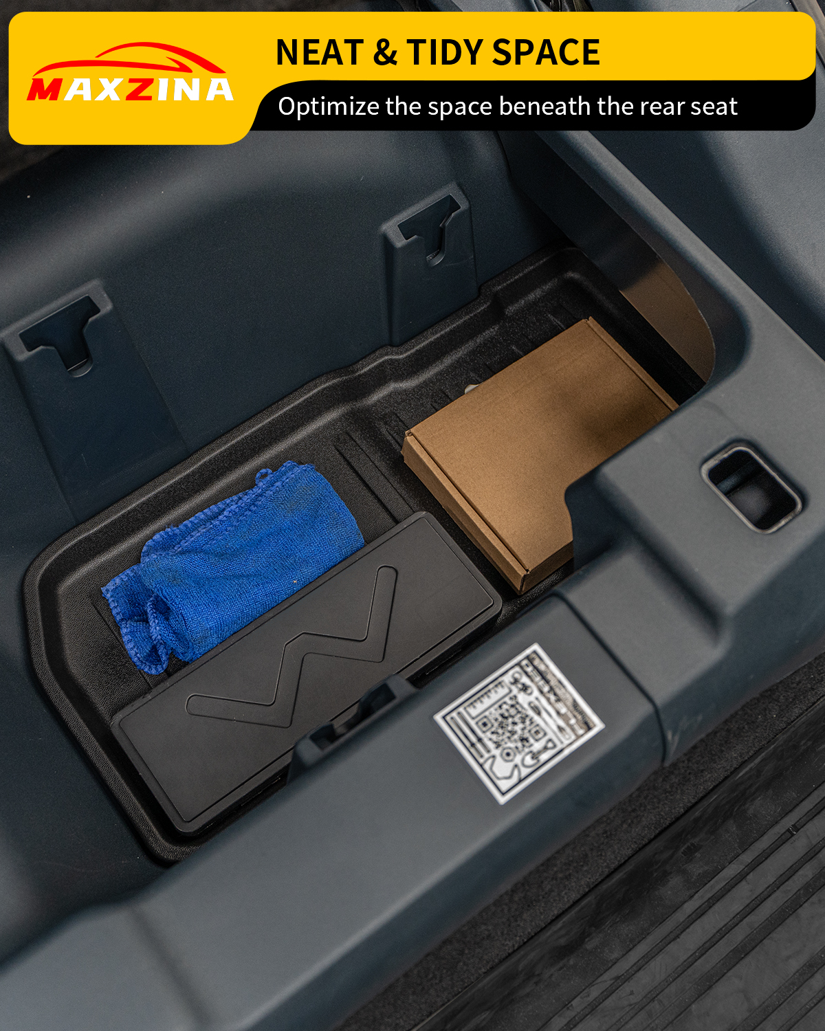 Maxzina 2022 2023 2024 2025 Ford Maverick Gasoline All Weather Under Seat Storage Mat