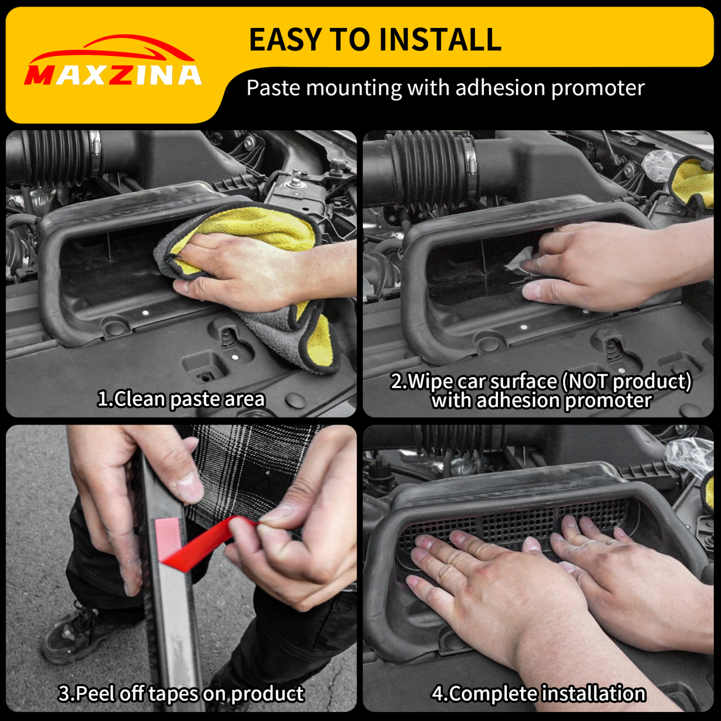 Maxzina Air Intake Scoop Filter Compatible with 2015-2025 Ford F150 2017+ F150 Raptor Air Scoop Cover Dust Cover Protector