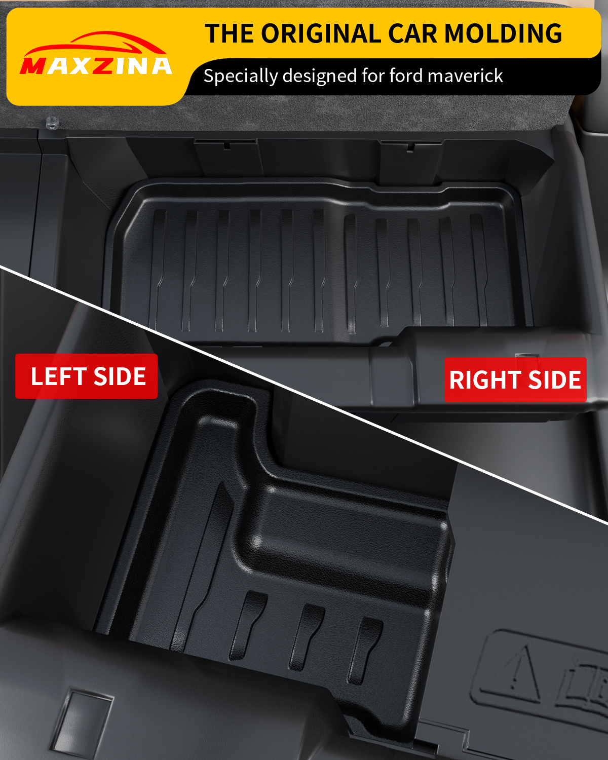 Maxzina 2022 2023 2024 2025 Ford Maverick Hybrid Under Seat Storage Mat