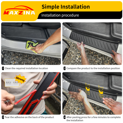 Maxzina Door Sill Protector Compatible with 2023-2025 Honda Pilot 2023-2025 Honda Ridgeline Step Protector Door Edge Step Guard Car Side Dust Shield Cover