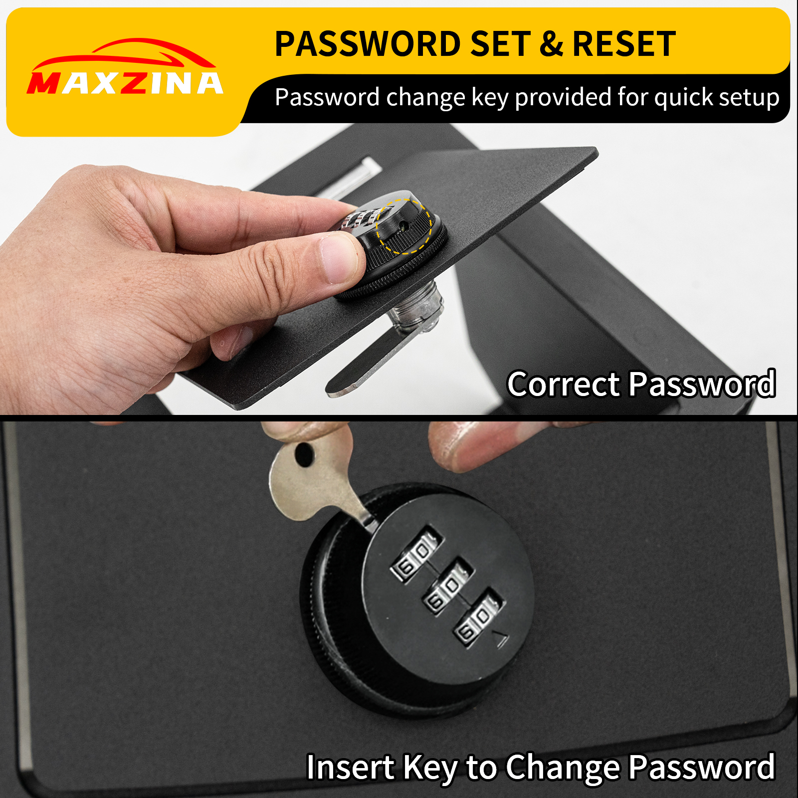 Maxzina Center Console Safe Lock Box Compatible with 2023-2025 Honda Pilot Armrest Security Organizer Center Console Safe Vault Lockbox with 3 Digit Combo Password