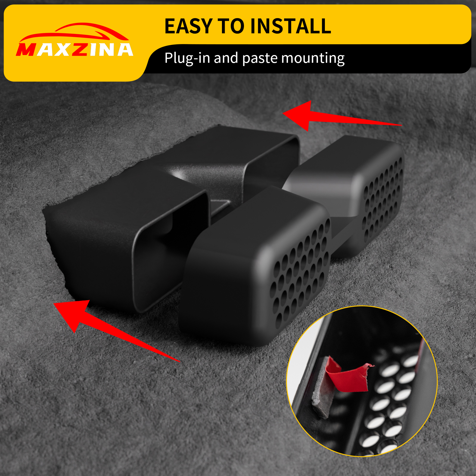 Maxzina Under Seat Vent Deflectors Compatible with 2023-2025 Honda Pilot Rear Air Conditioning Vent Cover Plug-in Rear Floor AC Vent Filter Cooler Summer Air Vent Extension