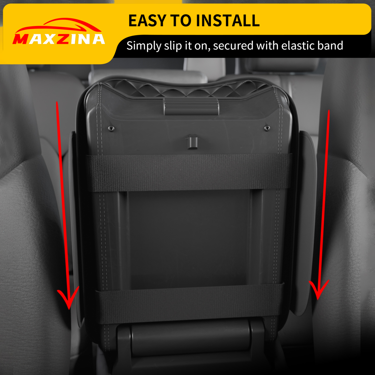 Maxzina Armrest Cover Compatible with 2023-2025 Honda Pilot & 2024-2026 Ridgeline & 2024-2026 Passport Center Console Cover PU Leather Waterproof Car Armrest Seat Box Pad