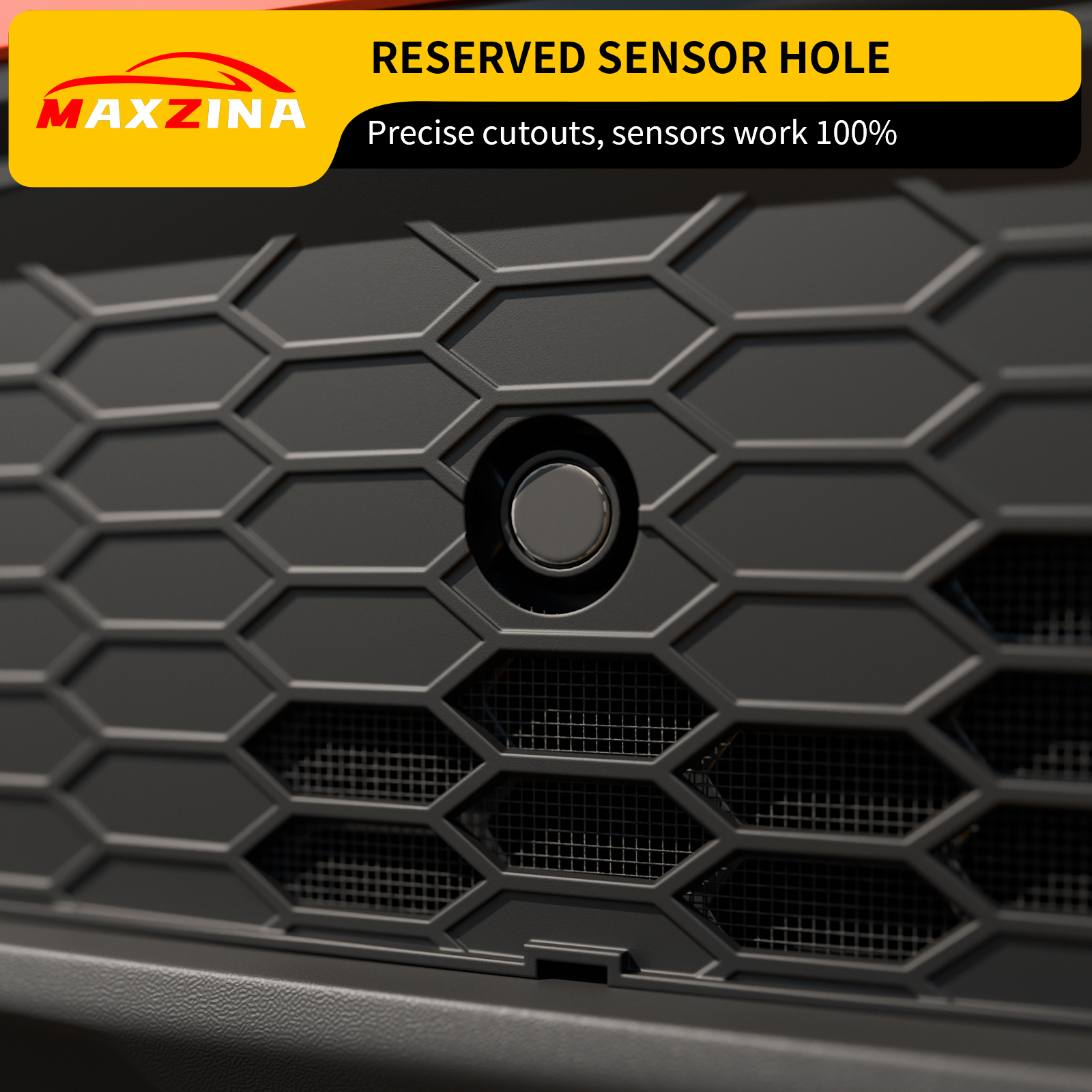 Maxzina Front Bumper Mesh Cover Compatible with 2023-2025 Honda Pilot Front Grill Mesh Cover Lower Grille Guard Air Intake Grid Insert Protection ABS Plastic Bug Deflector for 2024 Pilot Accessories