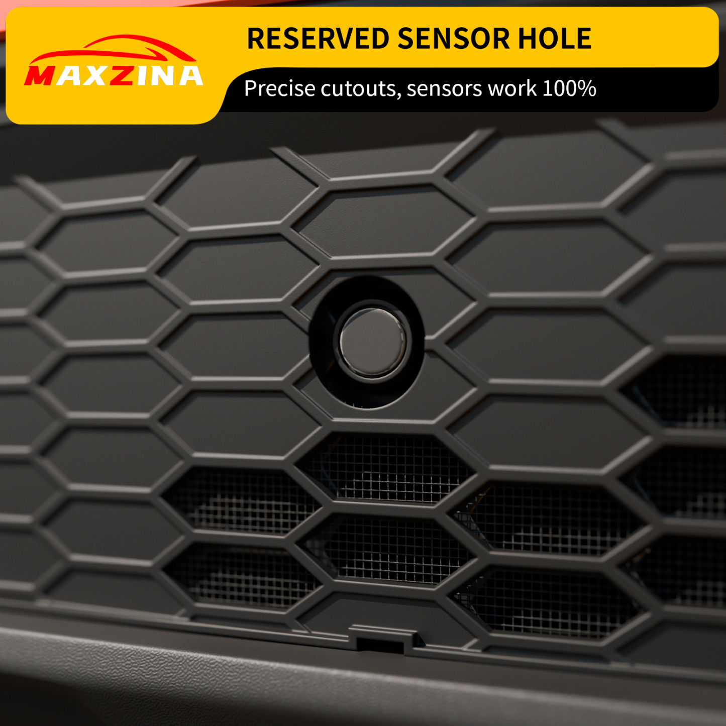 Maxzina Front Bumper Mesh Cover Compatible with 2023-2025 Honda Pilot Front Grill Mesh Cover Lower Grille Guard Air Intake Grid Insert Protection ABS Plastic Bug Deflector for 2024 Pilot Accessories