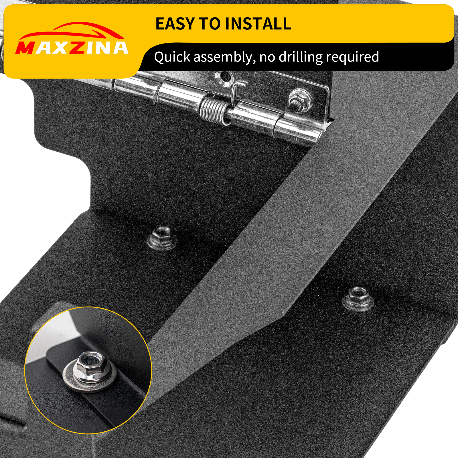 Maxzina Center Console Safe Lock Box Compatible with 2021-2025 Ford F150 Armrest Security Organizer Center Console Safe Vault Lockbox with 3 Digit Combo Password