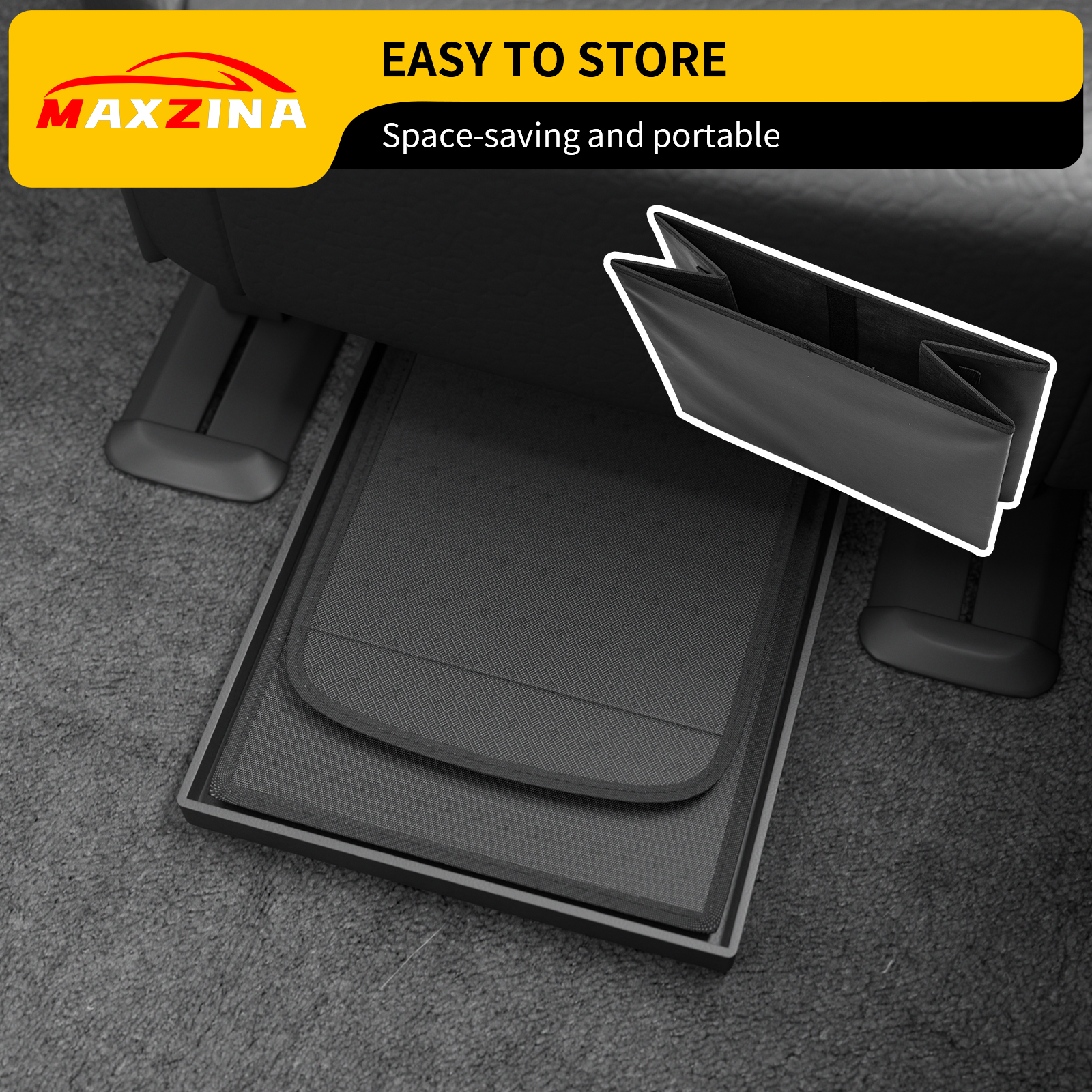 Maxzina Seat Aisle Storage Box Compatible with 2018-2025 2026 Chevrolet Traverse Rear Car Seat Organizer Foldable Backseat Console Organizer 2nd Row Travel Storage Chevy Traverse 7 Seat Accessories