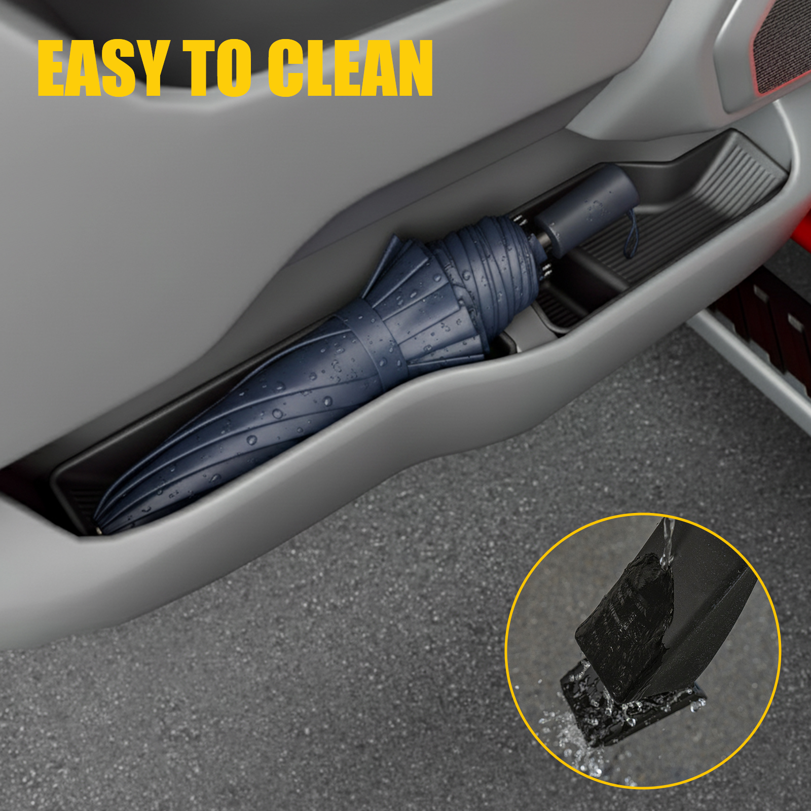 Maxzina Door Side Storage Tray Compatible with 2021-2025 2026 Ford F150 Side Door Storage Box Organizer Front & Rear 8PCS Silicone Car Side Phone Pocket for 2024 F-150 Accessories