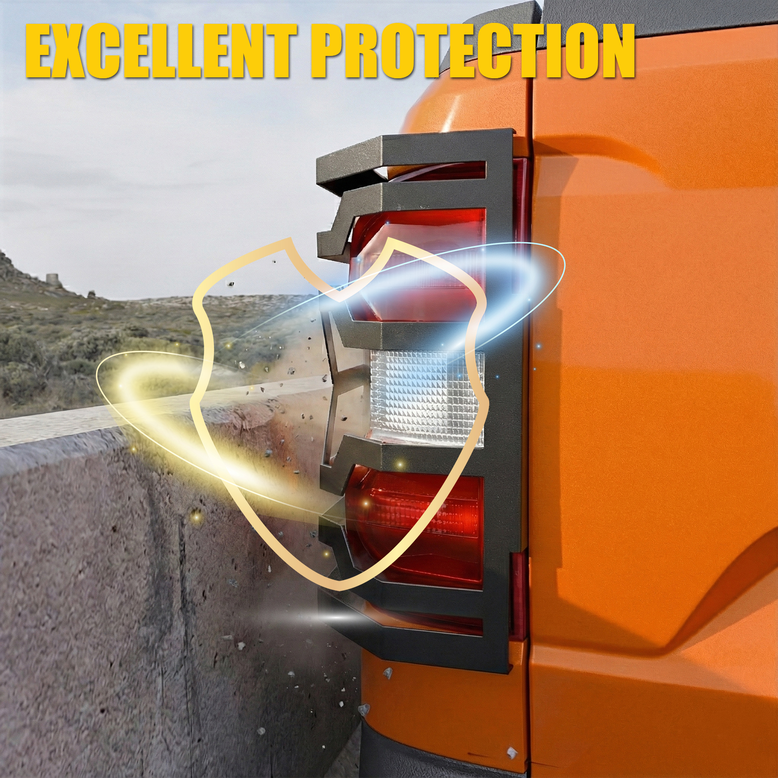 Maxzina Tail Light Guards Compatible with 2022-2025 2026 Ford Maverick Tail Light Covers Carbon Steel Rear Taillight Grille Protectors for 2024 Maverick Accessories (2PCS)