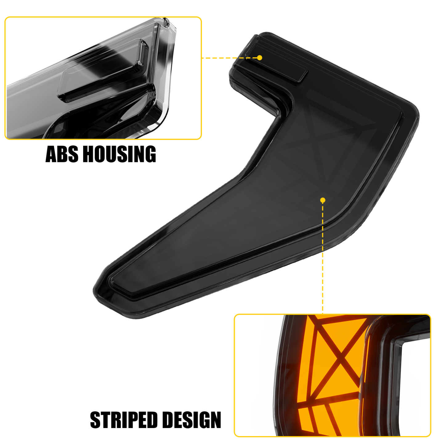 Maxzina Side Marker Lights Compatible with 2024-2025 Ford F150 Side Marker Lamps Plug-and-Play ABS Plastic Housing Waterproof LED Lights Auxiliary Lamps for F-150 Accessories