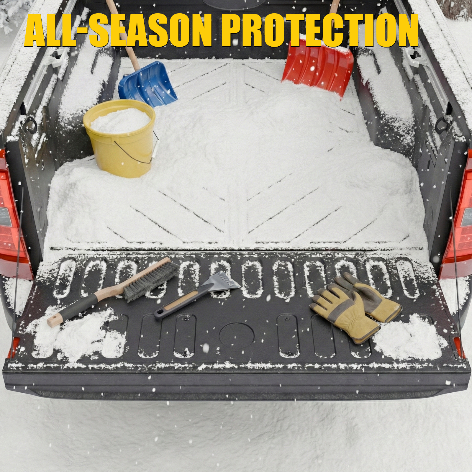 Maxzina Truck Bed Mat Compatible with 2022 2023 2024 2025 2026 Ford Maverick Bed Liner Protector Tailgate Protector Cargo Mat TPE Cargo Linder for Ford Maverick Accessories