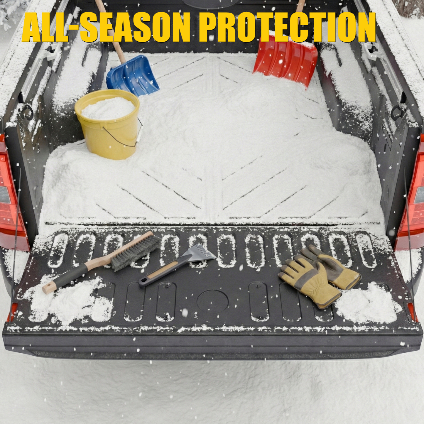 Maxzina Truck Bed Mat Compatible with 2022 2023 2024 2025 2026 Ford Maverick Bed Liner Protector Tailgate Protector Cargo Mat TPE Cargo Linder for Ford Maverick Accessories