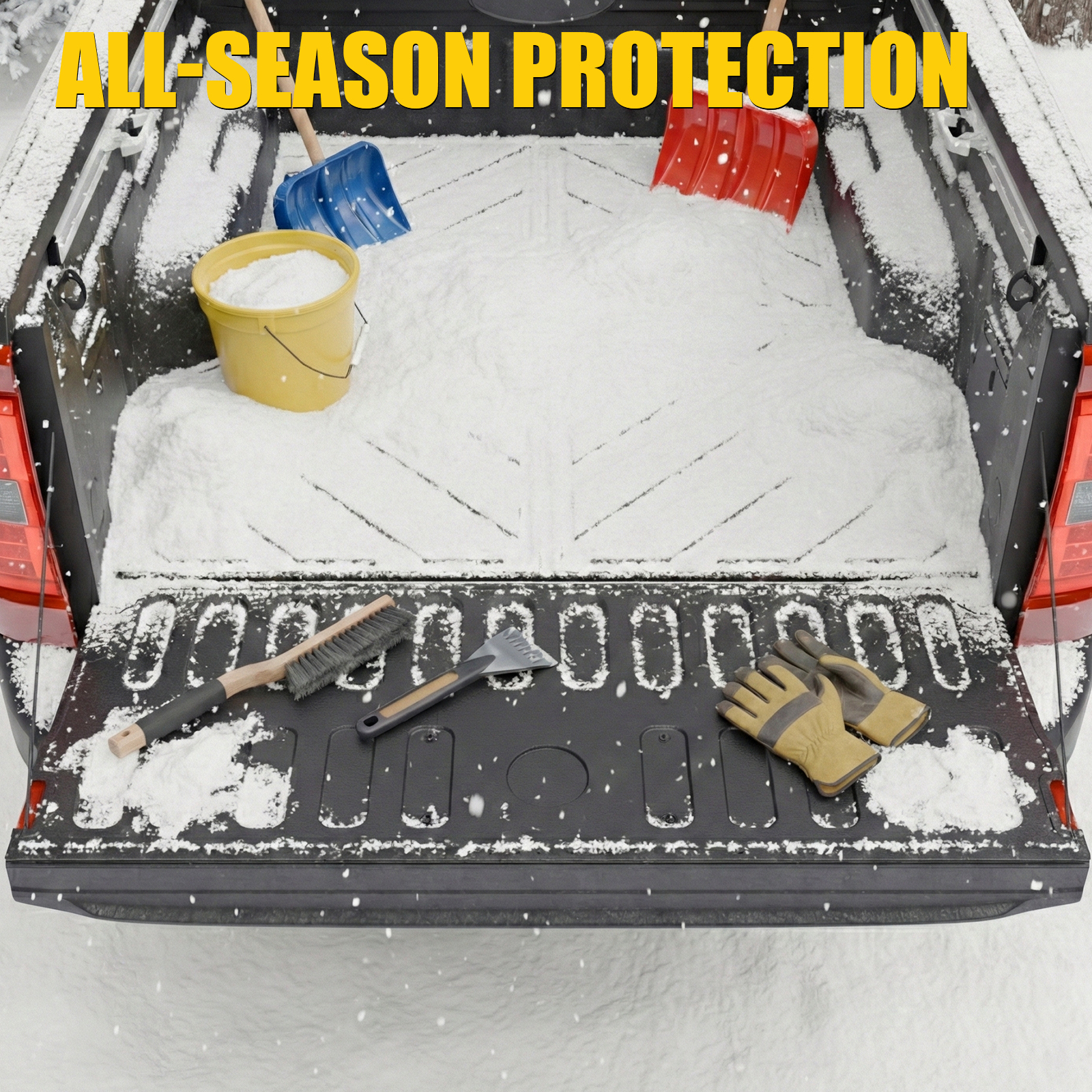 Maxzina Truck Bed Mat Compatible with 2022 2023 2024 2025 2026 Ford Maverick Bed Liner Protector Tailgate Protector Cargo Mat TPE Cargo Linder for Ford Maverick Accessories