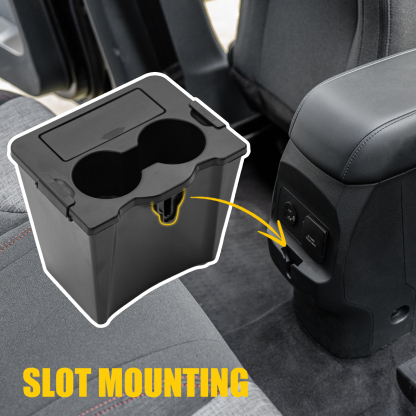 Maxzina Trash Can Compatible with 2022-2024 2025 2026 Ford Maverick Multi-Function Trash Bin with Cup Holder Trash Bin Extra Rear Storage Box 2025 Maverick Accessories