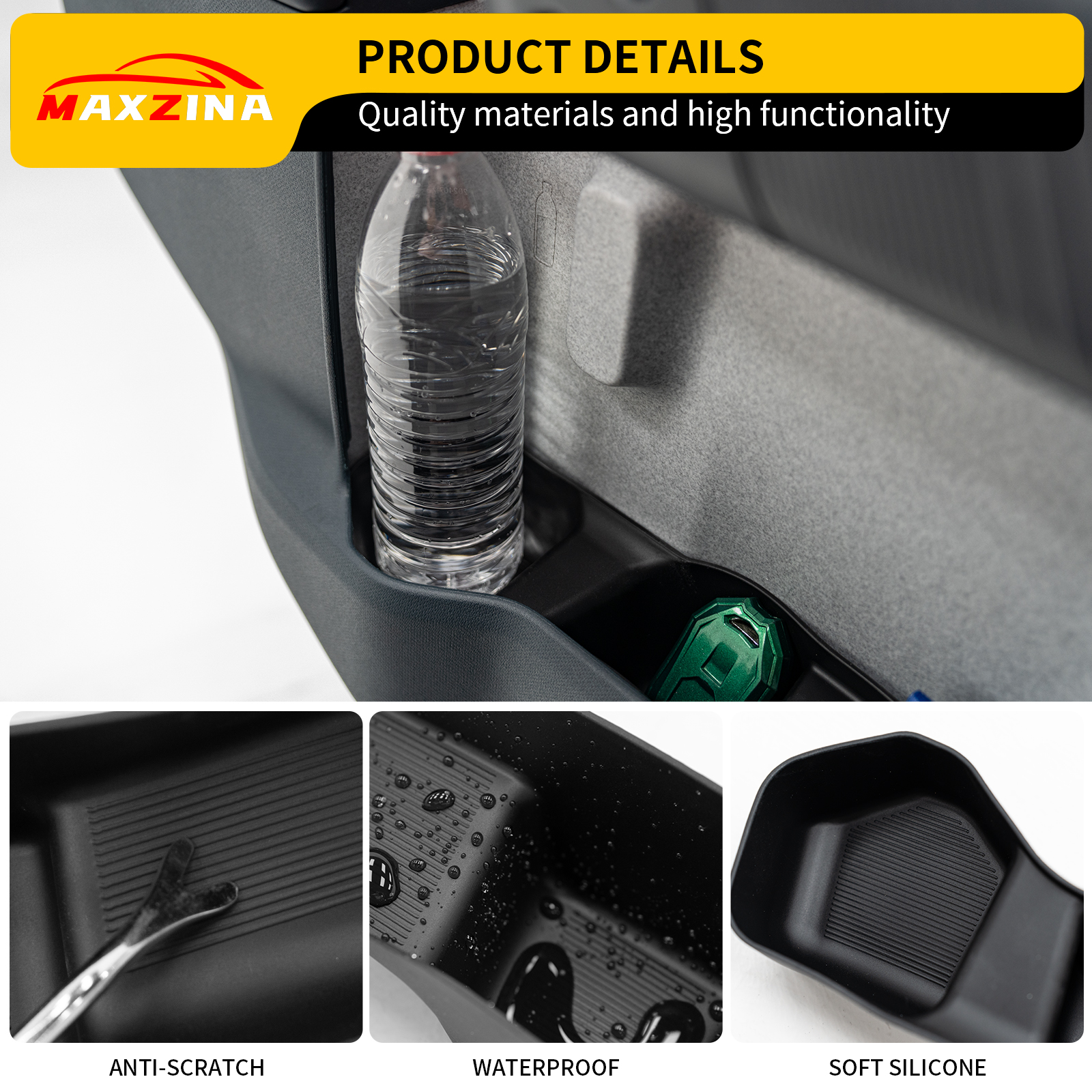 Maxzina 2022-2025 Ford Maverick Door Side Storage Tray Front & Rear 4PCS