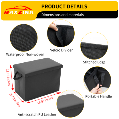 Maxzina Seat Aisle Storage Box Compatible with 2018-2025 2026 Chevrolet Traverse Rear Car Seat Organizer Foldable Backseat Console Organizer 2nd Row Travel Storage Chevy Traverse 7 Seat Accessories