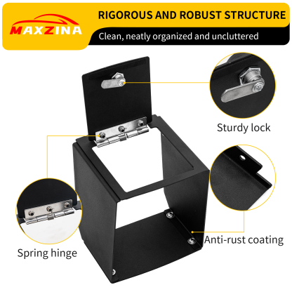 Maxzina Center Console Safe Lock Box Compatible with 2022-2025 Ford Maverick Armrest Security Organizer Center Console Safe Vault Lockbox with 3 Digit Combo Password