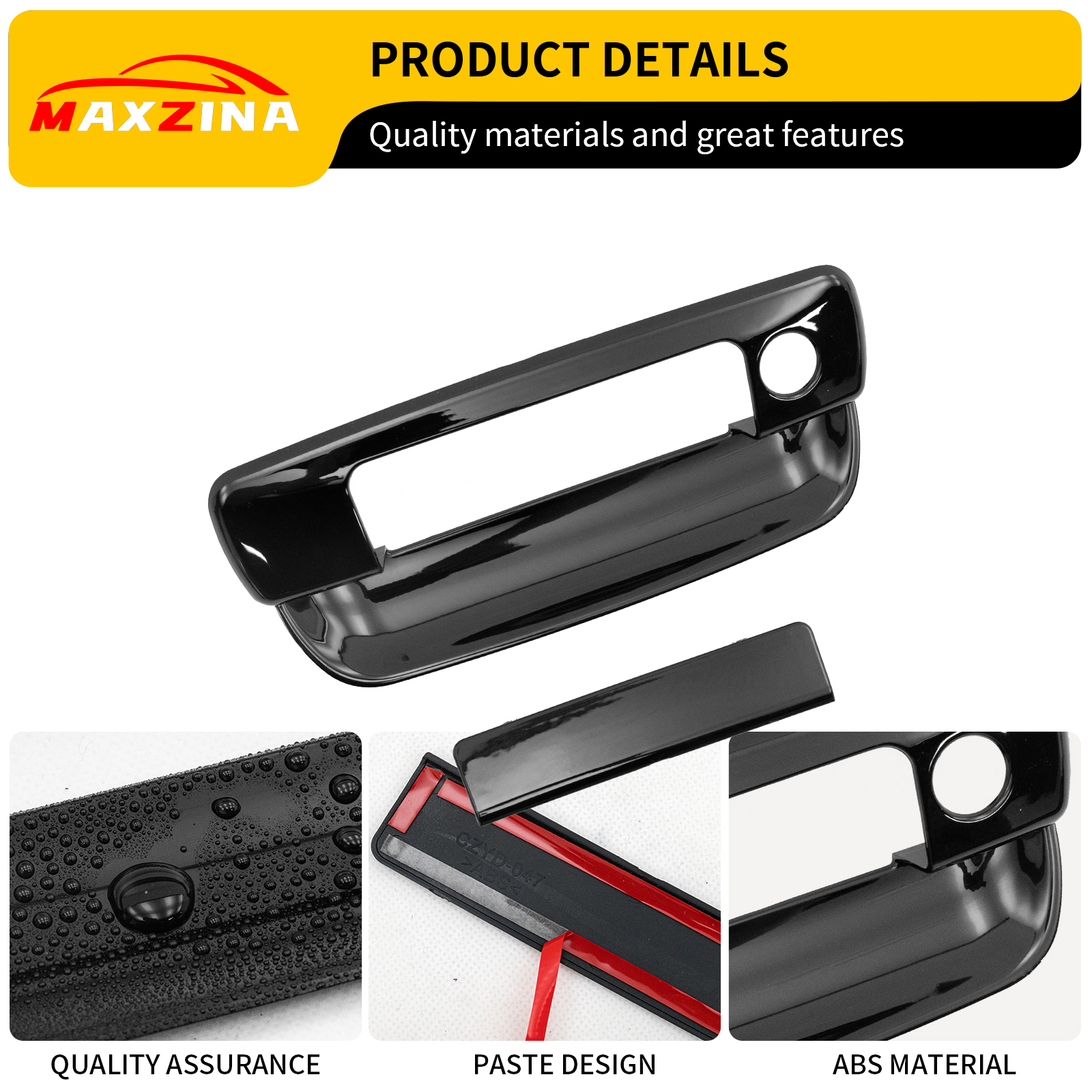 Maxzina Tailgate Handle Cover Compatible with 2022-2025 Ford Maverick Truck Tailgate Handle Trim Decoration ABS Plastic Scratch Protector