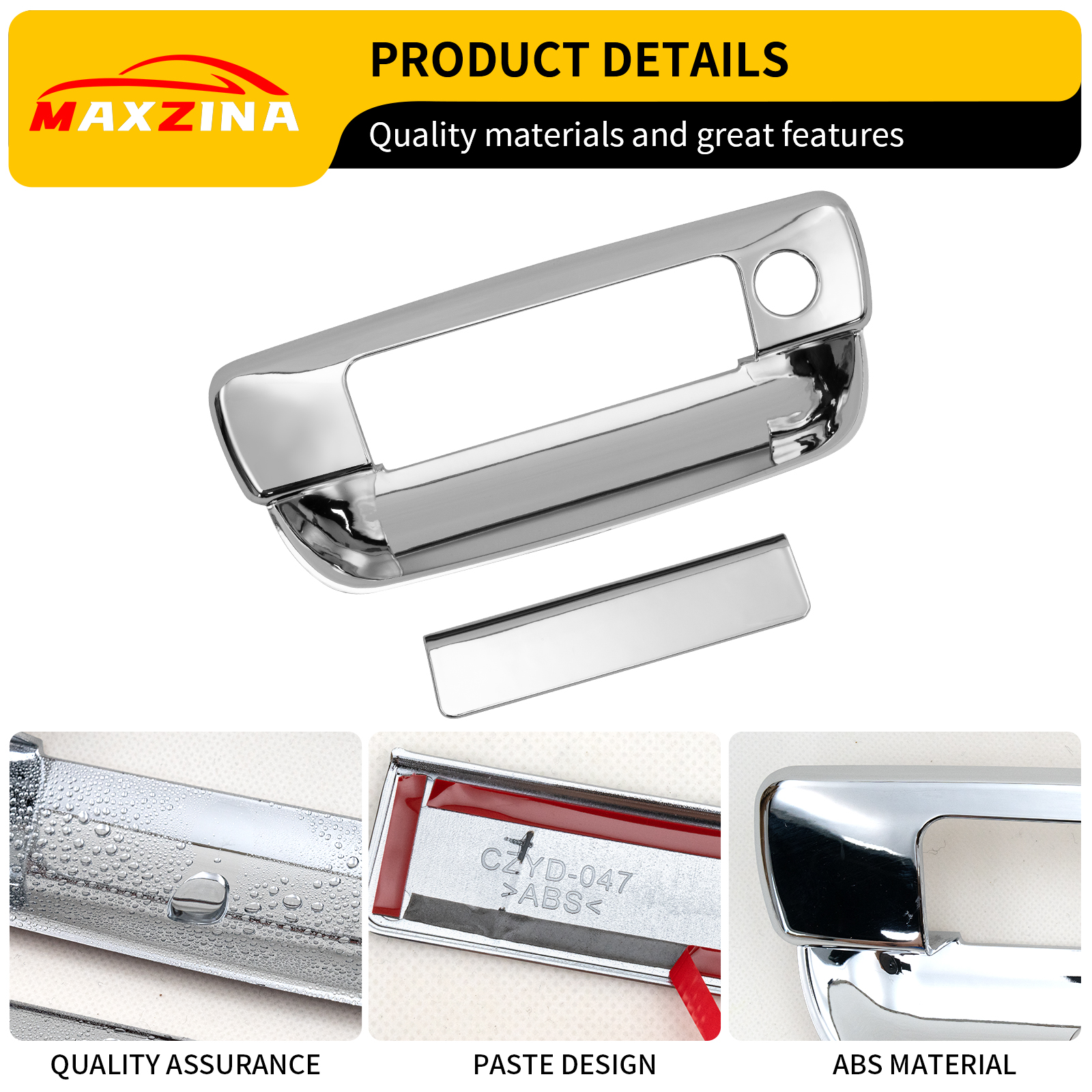 Maxzina Tailgate Handle Cover Compatible with 2022-2025 Ford Maverick Truck Tailgate Handle Trim Decoration ABS Plastic Scratch Protector