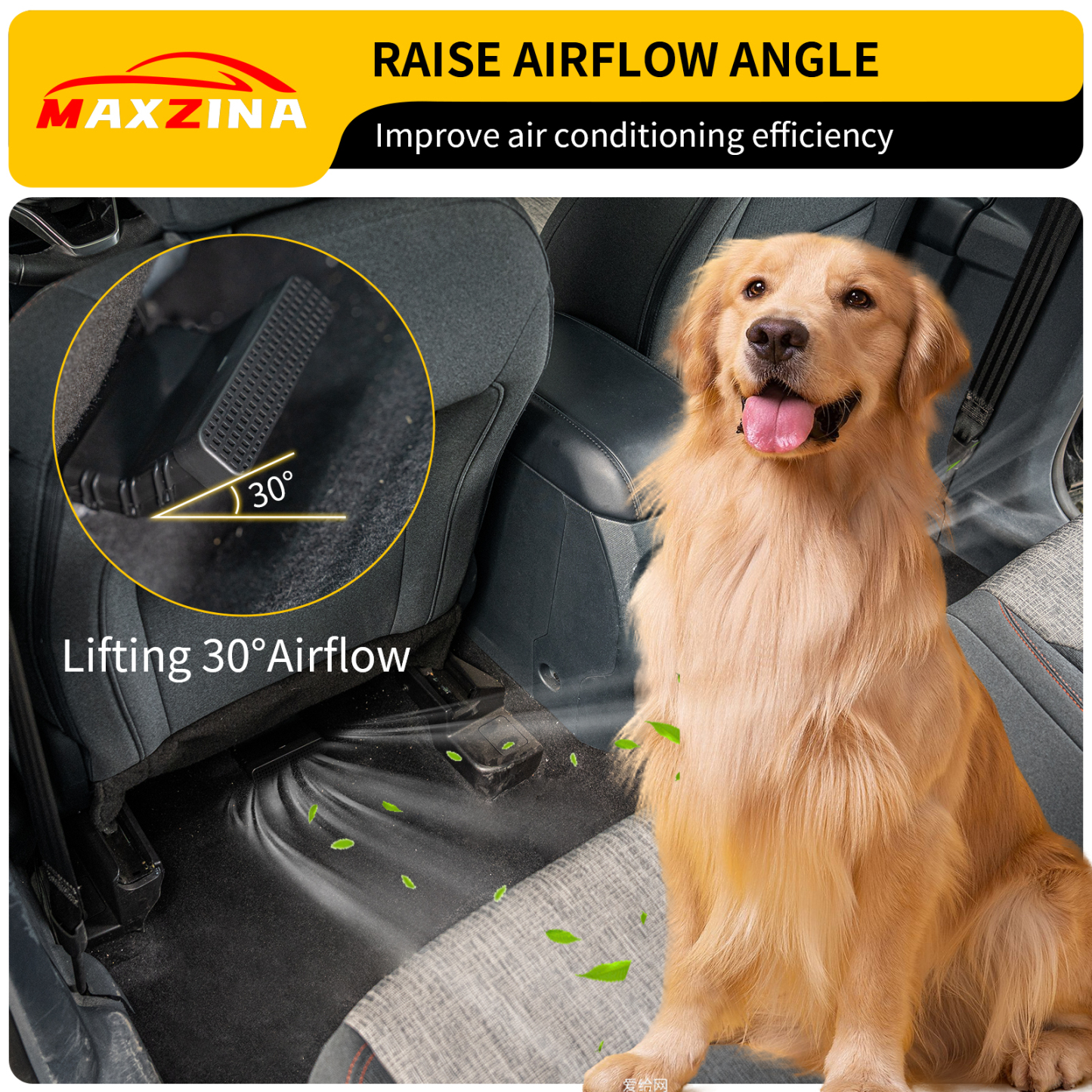 Maxzina Under Seat Vent Deflectors Compatible with 2022-2025 Ford Maverick Rear Air Conditioning Vent Cover Plug-in Rear Floor AC Vent Filter Air Vent Extension 