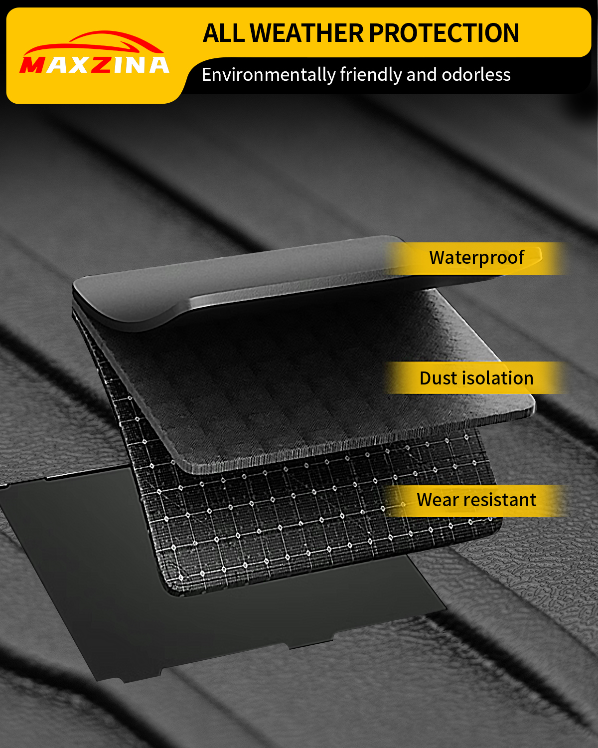 Maxzina 2022 2023 2024 2025 Ford Maverick Gasoline All Weather Under Seat Storage Mat