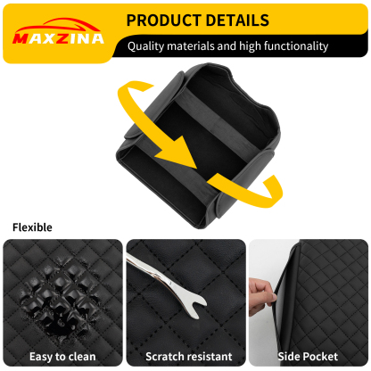 Maxzina Armrest Cover Compatible with 2021-2025 Ford F150 Center Console Cover Waterproof Car Armrest Seat Box Pad for 2024 Ford F-150 Accessories (Full Console with Bucket Seats ONLY)