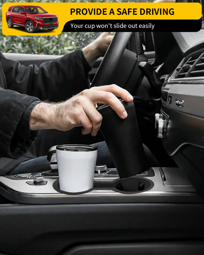 Maxzina Cup Holder Compatible with 2023-2025 Honda Pilot Car Center Console Cup Holder Silicone Insert Storage Box Interior Armrest Organizer for 2024 2025 Honda Ridgeline&Passport Accessories (Black)