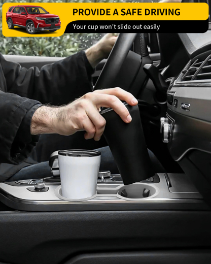 Maxzina Cup Holder Compatible with 2023-2025 Honda Pilot Car Center Console Cup Holder Silicone Insert Storage Box Interior Armrest Organizer for 2024 2025 Honda Ridgeline&Passport Accessories (Black)