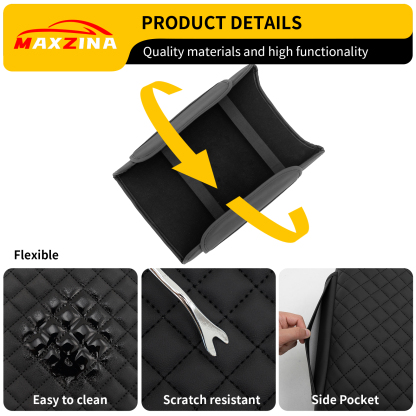 Maxzina Armrest Cover Compatible with 2023-2025 Honda Pilot & 2024-2026 Ridgeline & 2024-2026 Passport Center Console Cover PU Leather Waterproof Car Armrest Seat Box Pad