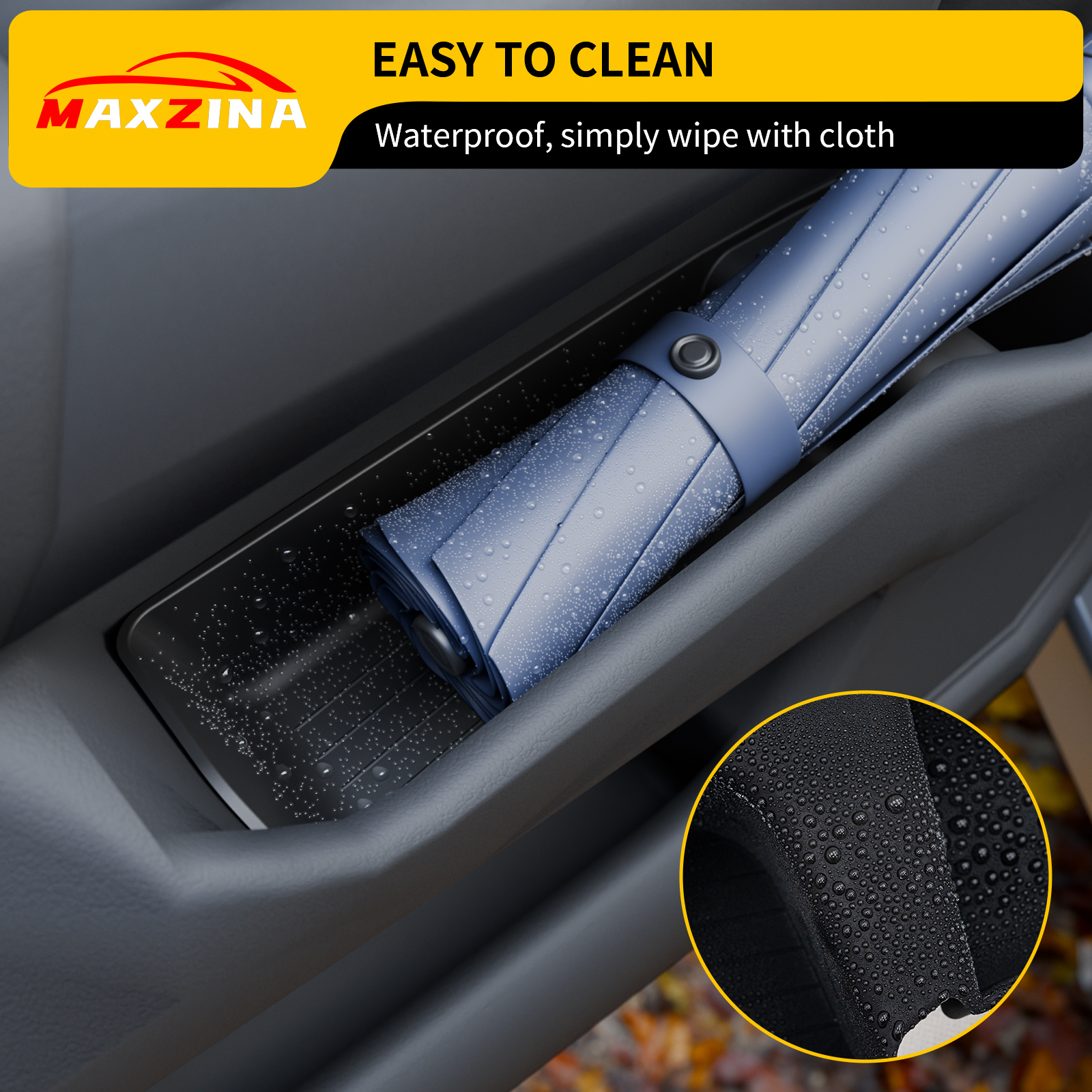 Maxzina Door Side Storage Tray Compatible with 2023-2025 Honda Pilot 4PCS Side Door Storage Box Organizer Front & Rear Car Side Phone Pocket Silicone for 2024 Pilot Accessories