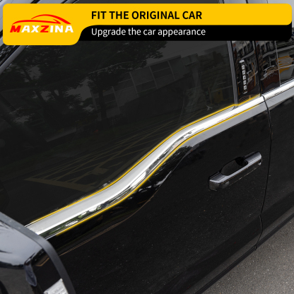 Maxzina Window Trim Compatible with 2021-2025 Ford F150 Supercrew ABS Plastic Window Molding Edge Guards Weatherstrip Bottom Sill Decoration Covers