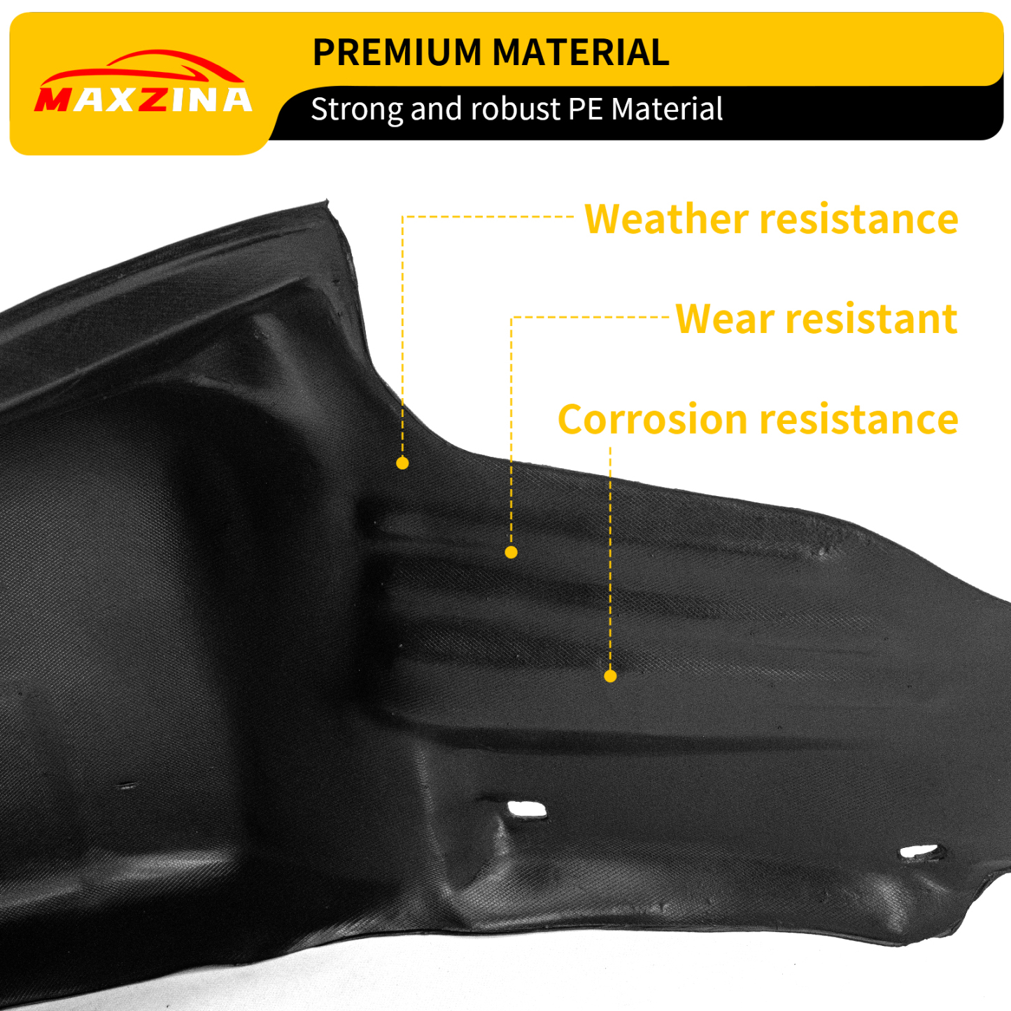 Maxzina Rear Wheel Well Liners Compatible with 2021-2025 Ford F150 (Not for Raptor) Rear Wheel Arch Liners No Drilling Well Guards Tire Inner Fenders