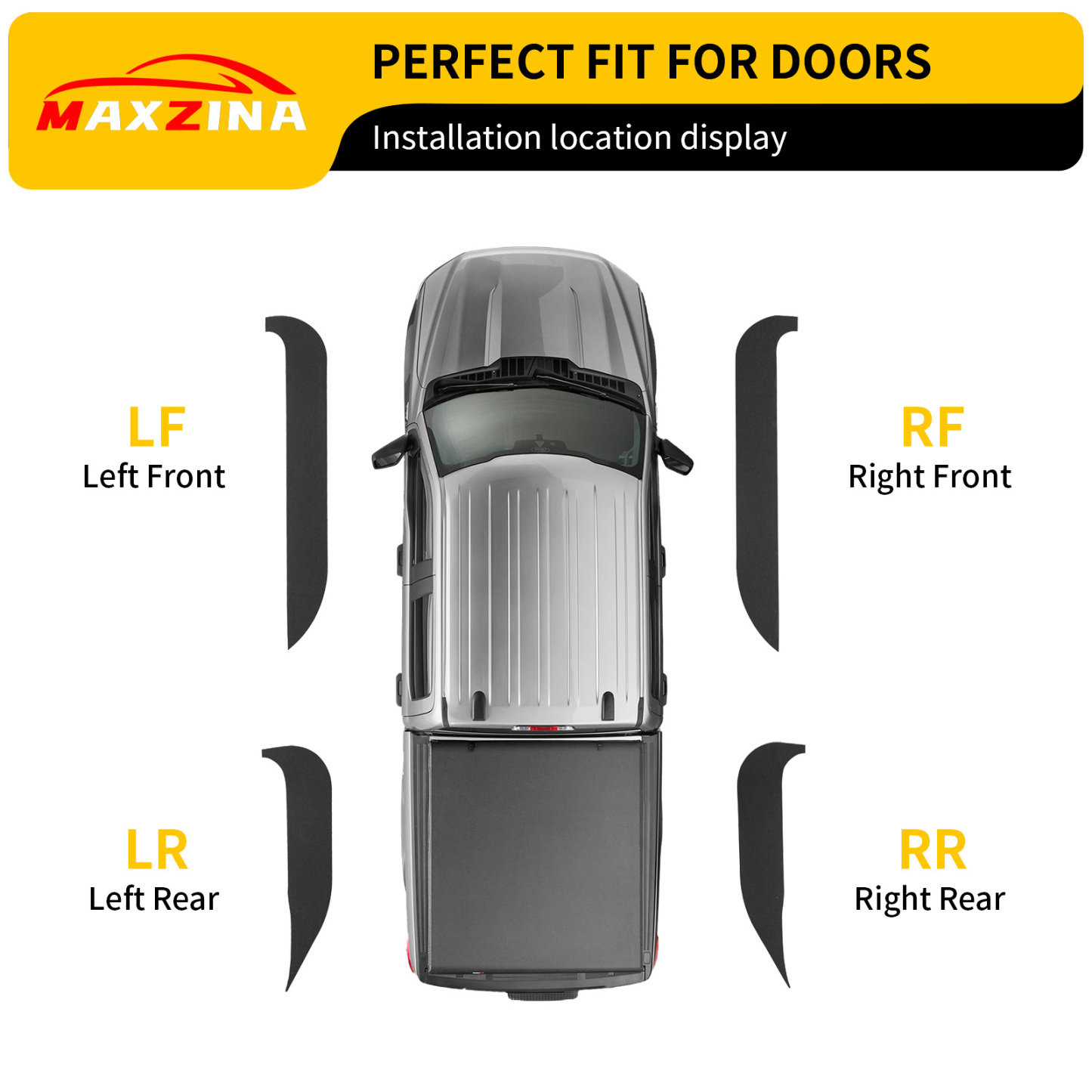 Maxzina Car Door Anti Kick Pads Compatible with 2022-2025 Ford Maverick Side Door Protective Cover Front & Rear TPE Inner Anti-Kick Panel Sticker Trim Protector 4PCS for 2024 Maverick Accessories