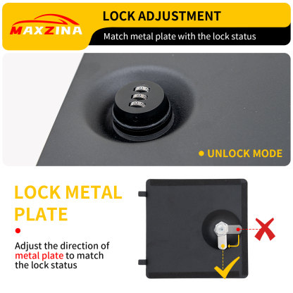 Maxzina Truck Security Lock Cover Compatible with 2024 2025 Ford F150 Code Locking Security Lid Bed Storage Bin Side Cover with Code Lock for 2024 F-150 Accessories